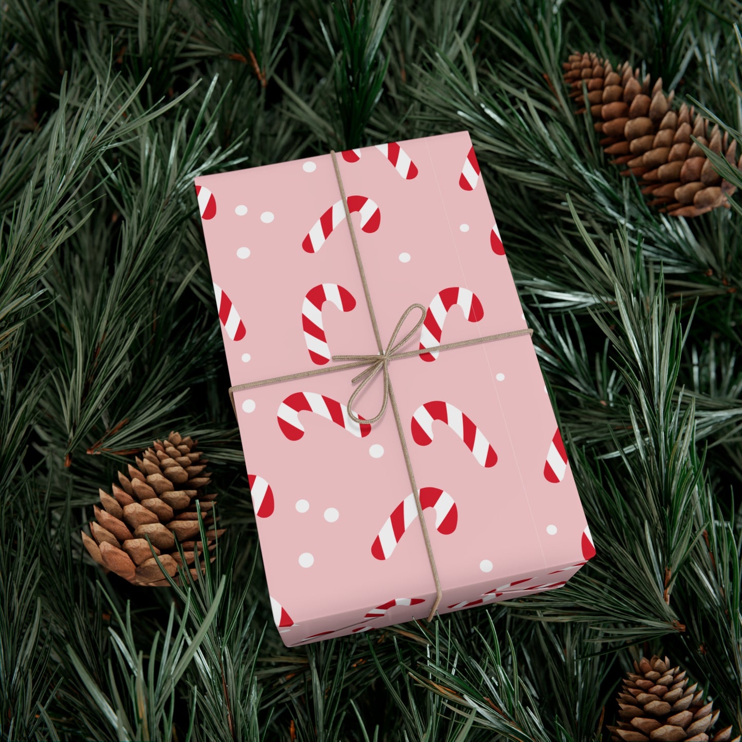 Christmas Candy Cane Gift Wrap Papers, Holiday Present Packaging, Festive Wrapping Roll, Xmas Decorative Paper, Seasonal Gift Wrap Supplies
