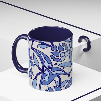 Elegant Floral Accent Coffee Mug, Perfect Gift for Tea Lovers, Kitchen Decor, Mother's Day, Home Office, Flower Lover