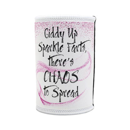 Giddy Up Sparkle Farts Stubby Cooler, Fun Drink Insulator for Parties, Summer BBQ, Gifts for Friends, Festival Gear, Funny Cooler