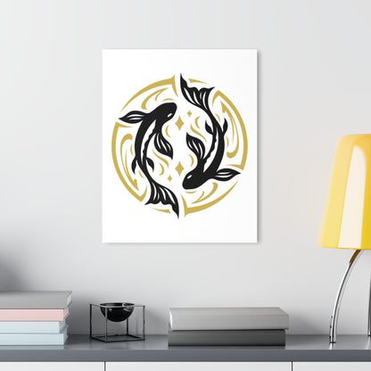 Pisces Zodiac Koi Fish Acrylic Print | Modern Wall Art, Japanese Decor, Home Gallery, Gift for Fish Lovers, Unique Wall Hanging