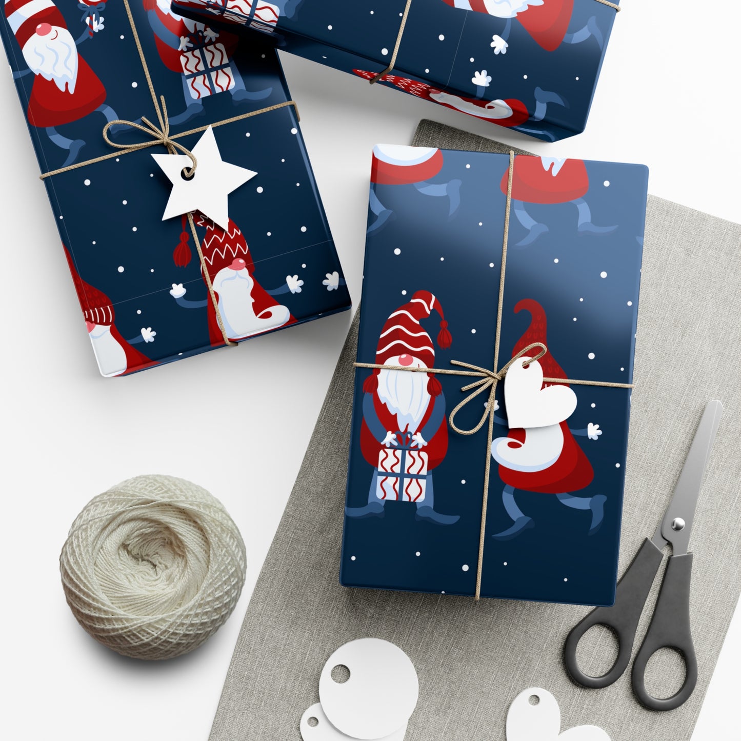 Whimsical Gnome Gift Wrap Papers - Festive Wrapping for Holidays, Christmas, Birthdays, Parties, and Special Occasions