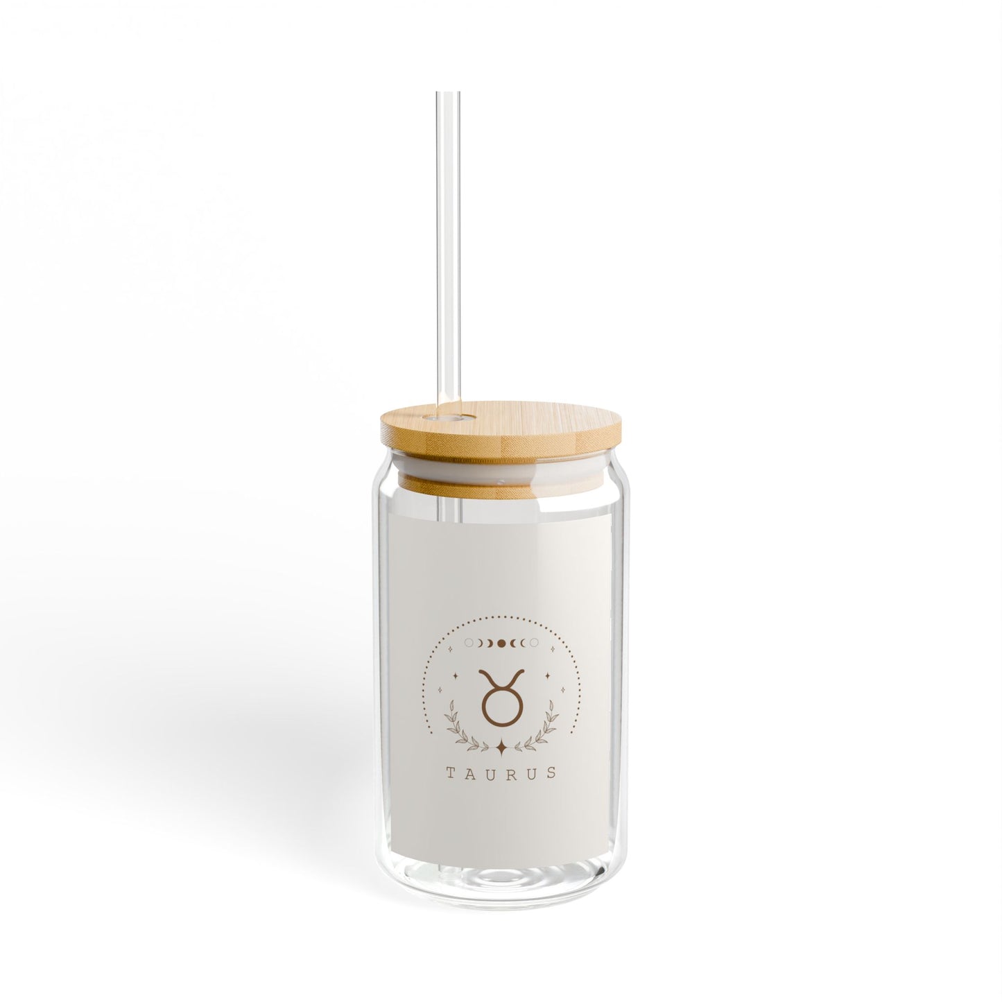 Taurus Sipper Glass, Zodiac Drinkware, Astrology Gift, Eco-Friendly Cup, 16 oz Water Glass, Birthday Present, Home Barware