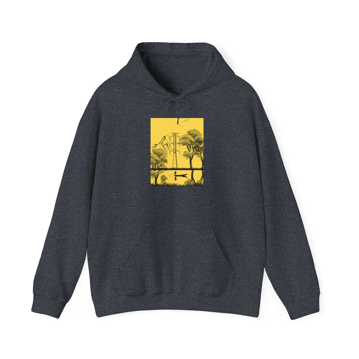 Nature-Inspired Unisex Hooded Sweatshirt, Cozy Hoodie for Outdoors Lovers, Perfect Gift for Nature Enthusiasts, Ideal for Camping, Hiking,