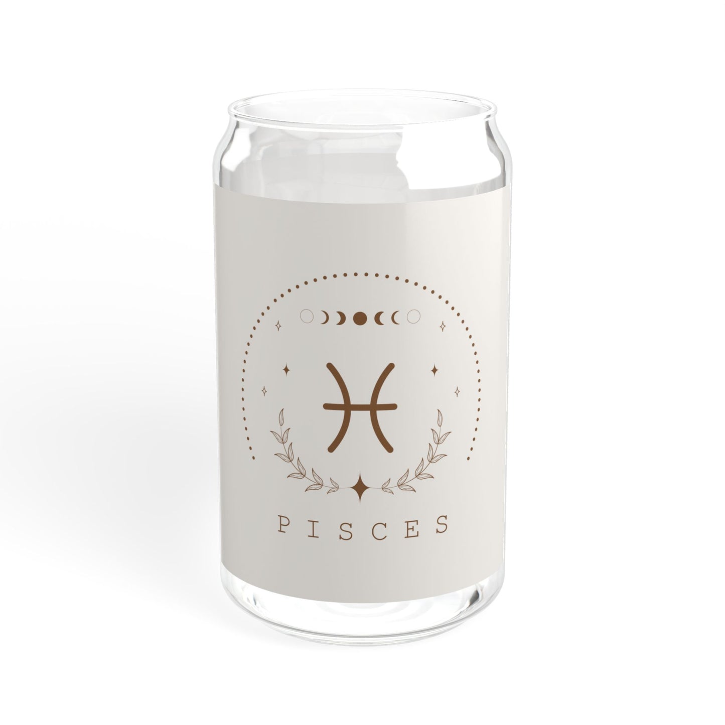Pisces Sipper Glass, Zodiac Drinkware, Astrology Gift, Eco-Friendly Cup, 16 oz Water Glass, Birthday Present, Home Barware