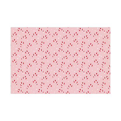 Christmas Candy Cane Gift Wrap Papers, Holiday Present Packaging, Festive Wrapping Roll, Xmas Decorative Paper, Seasonal Gift Wrap Supplies