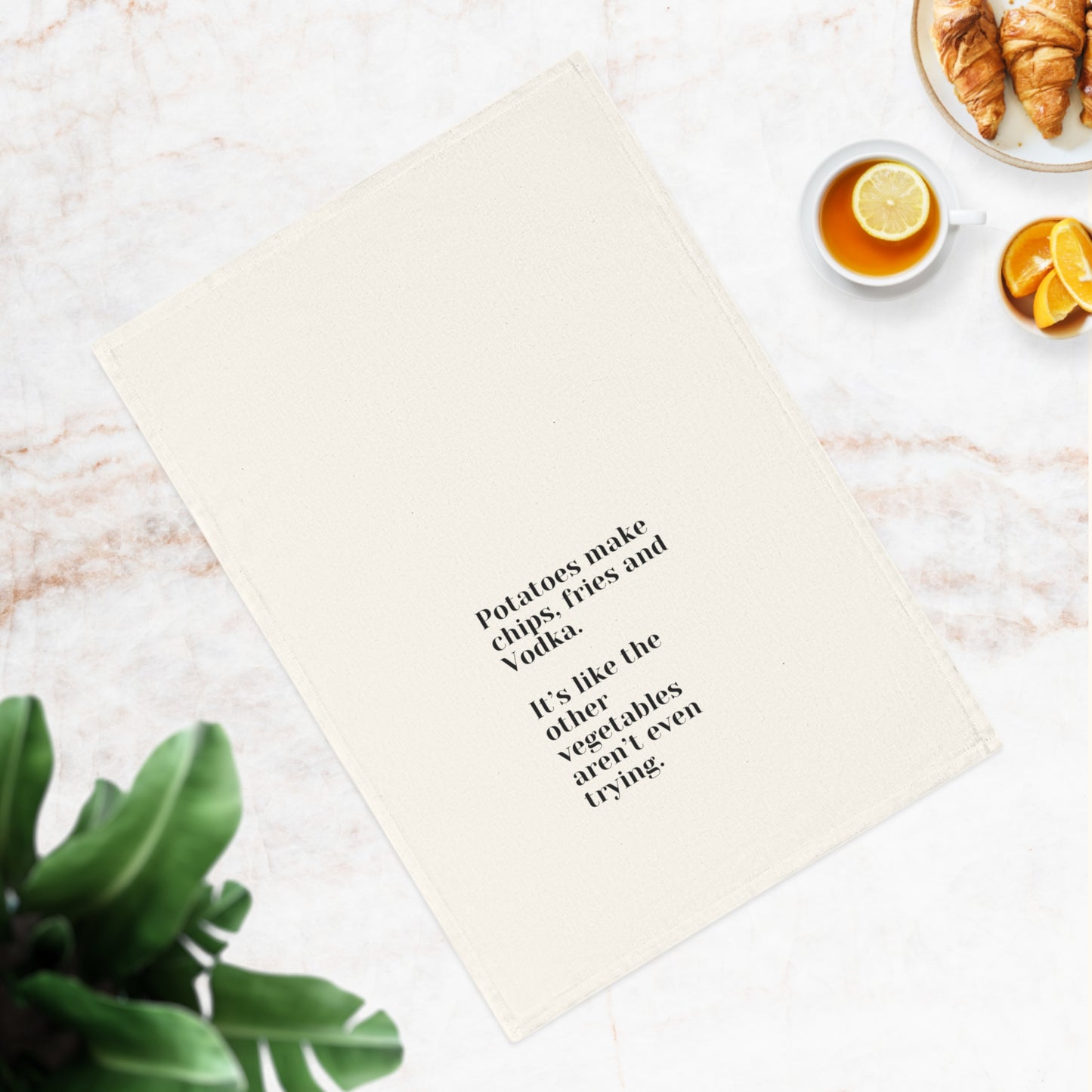 Humorous Cotton Tea Towel - Perfect Gift for Food Lovers, Kitchen Decor, Housewarming, Hostess Gift, Funny Cooking Towel