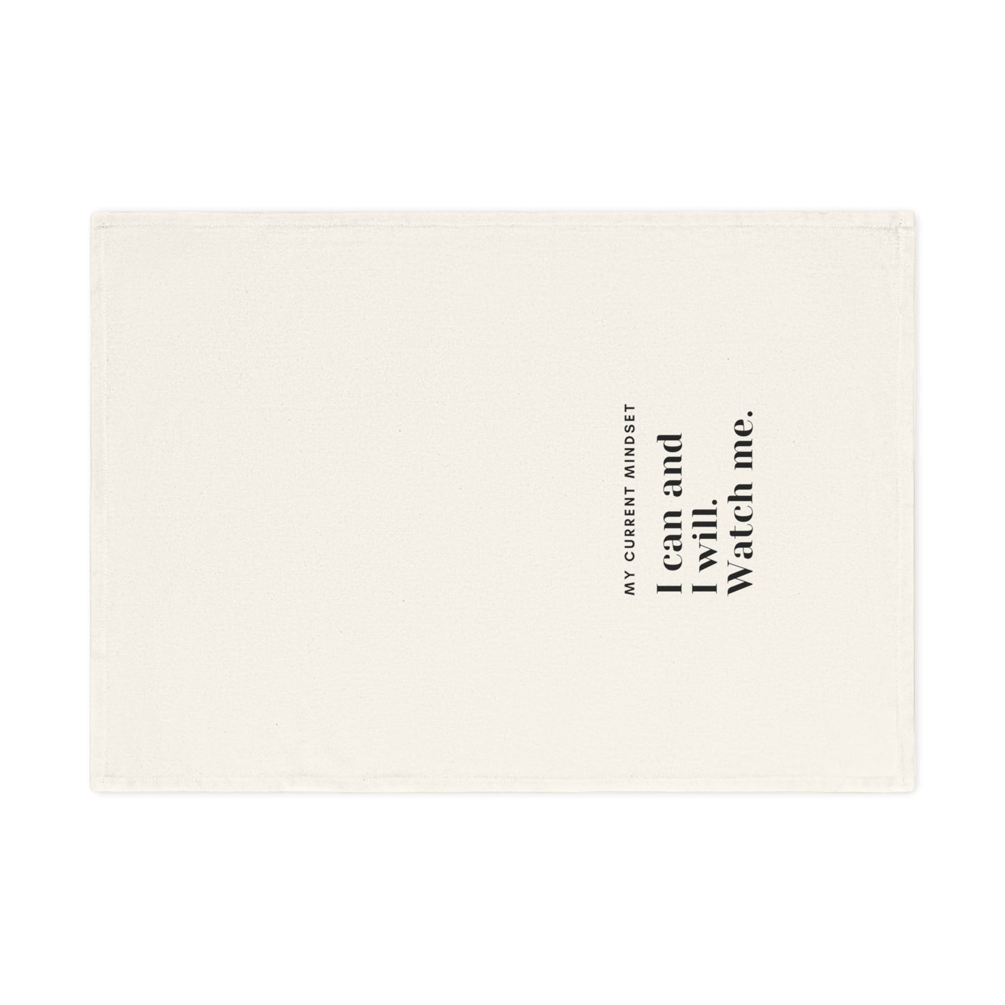 I can and I will - Inspirational Cotton Tea Towel - Motivational Kitchen Decor, Mindset Reminder, Gift for Her, Unique Housewarming