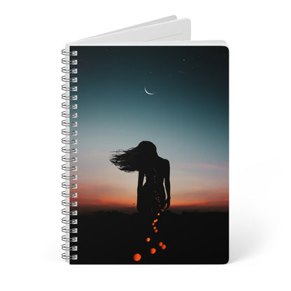 Moon Goddess - Wirebound Softcover Notebook, A5