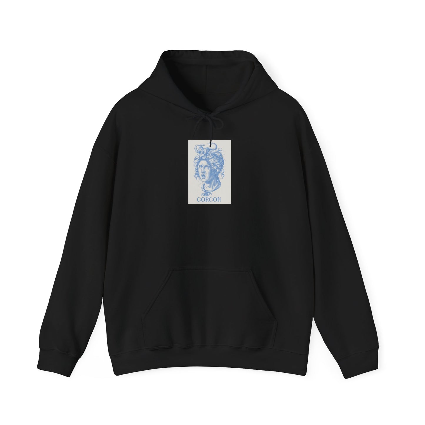 Gorgon Graphic Hoodie - Cozy Unisex Sweatshirt, Mythical Creature Apparel, Gift for Art Lovers, Unique Fashion Statement, Halloween Wear
