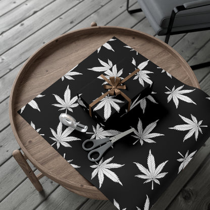 Stylish Gift Wrap Papers for Any Occasion - Black & White Leaf Design, Eco-Friendly Wrapping, Holiday Gifts, Unique Presentation