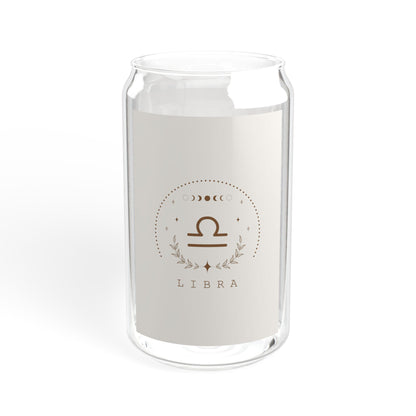 Libra Sipper Glass, Zodiac Drinkware, Astrology Gift, Eco-Friendly Cup, 16 oz Water Glass, Birthday Present, Home Barware