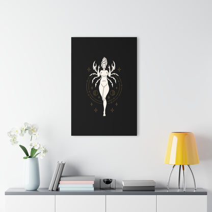 Cancer Zodiac Devine Femine Astrological Acrylic Art Print - Zodiac Decor, Wall Art, Home Office Gift, Astrology Wall Hanging