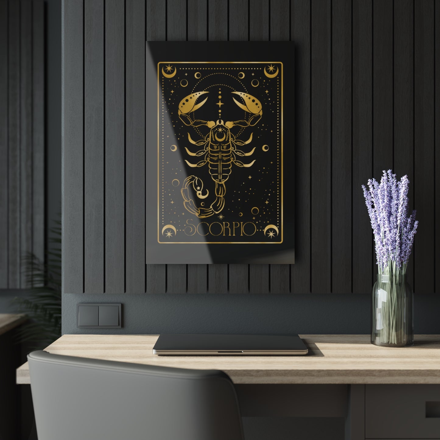 Scorpio Zodiac Acrylic Print, Astrology Wall Art, Unique Home Decor, Gift for Astrology Lovers, Modern Minimalist Hanging