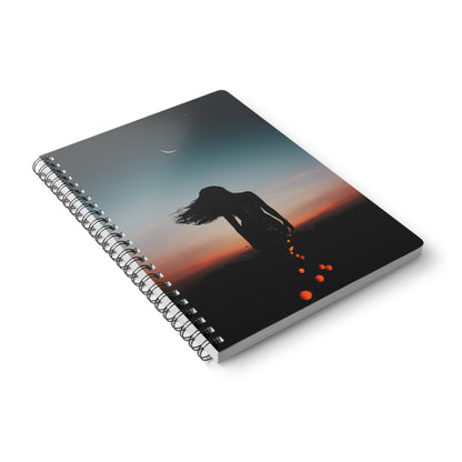 Moon Goddess - Wirebound Softcover Notebook, A5