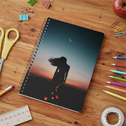 Moon Goddess - Wirebound Softcover Notebook, A5