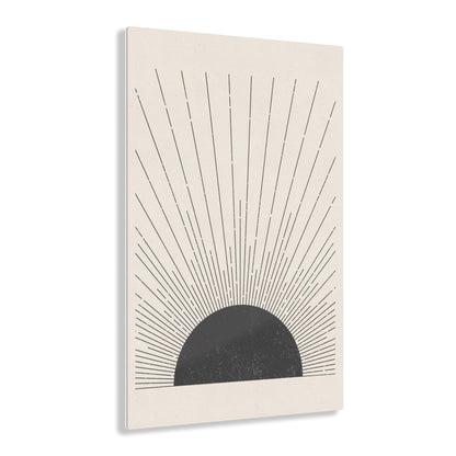 Boho Sunset - Abstract Sunburst Acrylic Print Wall Art, Modern Home Decor, Minimalist Artwork, Gift for Nature Lovers, Boho Decor