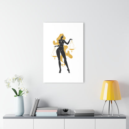 Elegant Libra Zodiac Devine Feminine Acrylic Print - Zodiac Art for Home Decor, Astrology Gift, Minimalist Wall Art
