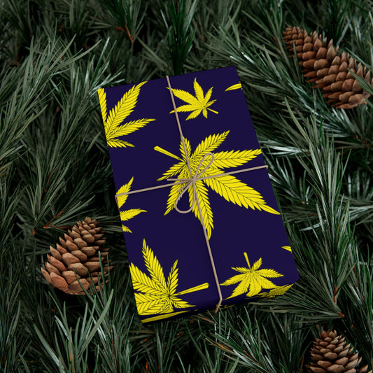 Marijuana Leaf Gift Wrap Papers - Perfect for Eco-Friendly Gifts, Birthday Presents, Holiday Packaging, Unique Wrapping Ideas