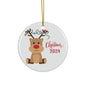 Cute Reindeer Christmas Ornament Set, Fun Holiday Decor, Home Christmas Decor, 2024 Keepsake Ornament, Perfect Gift for Kids, Family