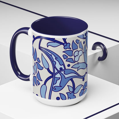Elegant Floral Accent Coffee Mug, Perfect Gift for Tea Lovers, Kitchen Decor, Mother's Day, Home Office, Flower Lover