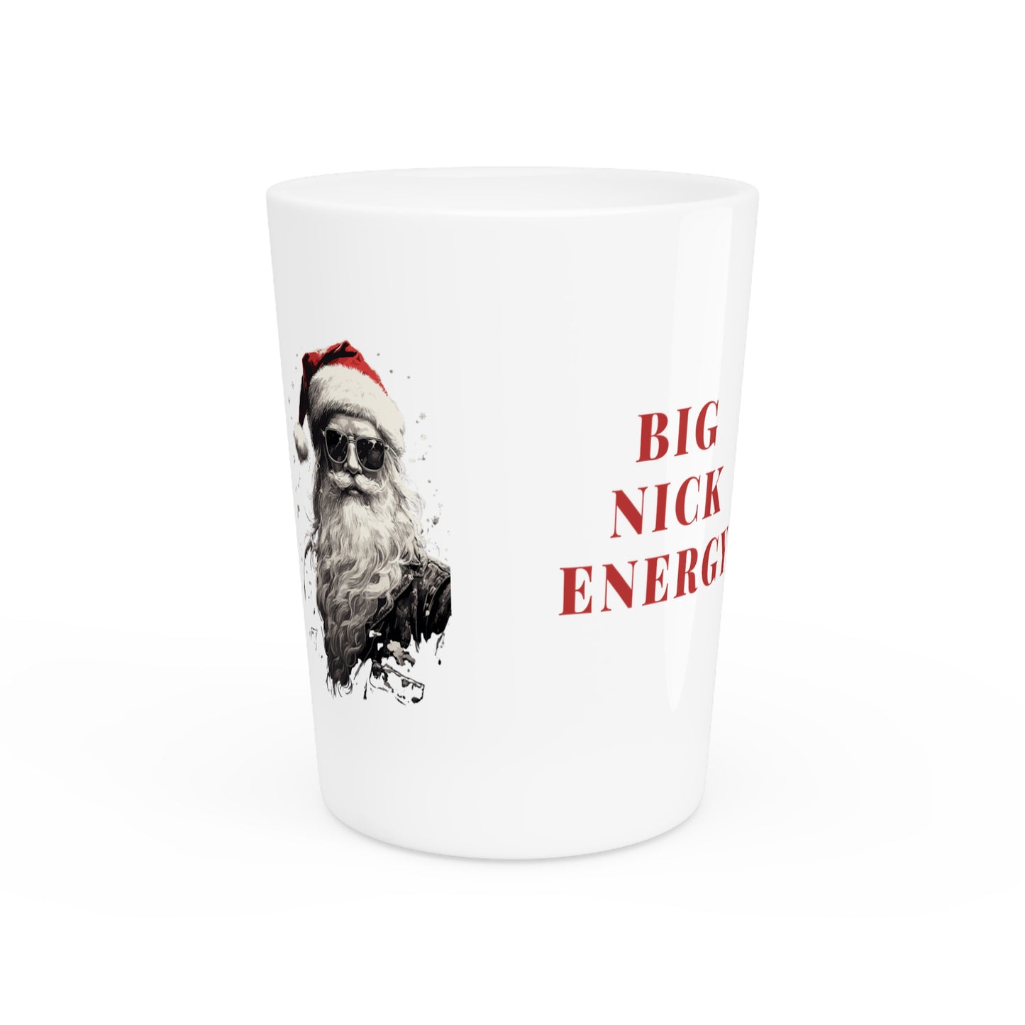 Santa Shot Glass - Big Nick Energy, Holiday Party Favor, Christmas Decor, Fun Gift for Friends, Unique Barware, Festive Spirits