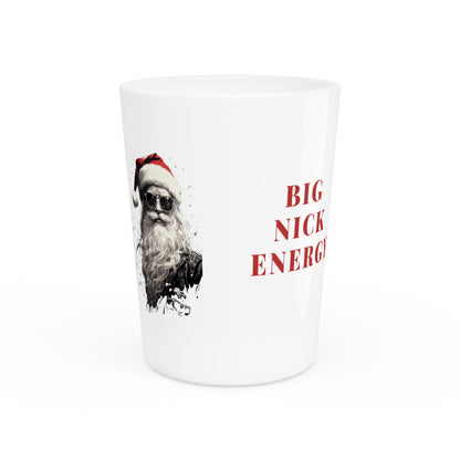 Santa Shot Glass - Big Nick Energy, Holiday Party Favor, Christmas Decor, Fun Gift for Friends, Unique Barware, Festive Spirits