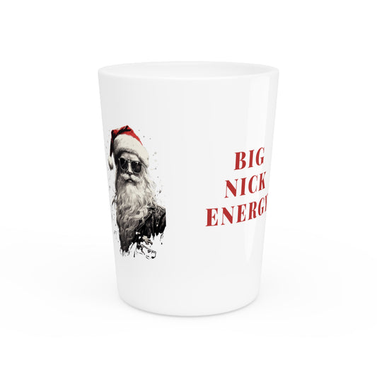 Santa Shot Glass - Big Nick Energy, Holiday Party Favor, Christmas Decor, Fun Gift for Friends, Unique Barware, Festive Spirits