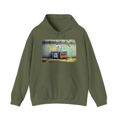 Banksy Urban Graffiti Hoodie, Stylish Streetwear Sweatshirt, Casual unisex sweatshirt, Perfect for street style lovers, Hip hop fashion hoodie,