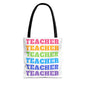 Colorful Teacher Tote Bag, Perfect Gift for Educators, Classroom Essentials, Back to School, Teaching Supplies, Teacher Appreciation