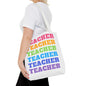 Colorful Teacher Tote Bag, Perfect Gift for Educators, Classroom Essentials, Back to School, Teaching Supplies, Teacher Appreciation