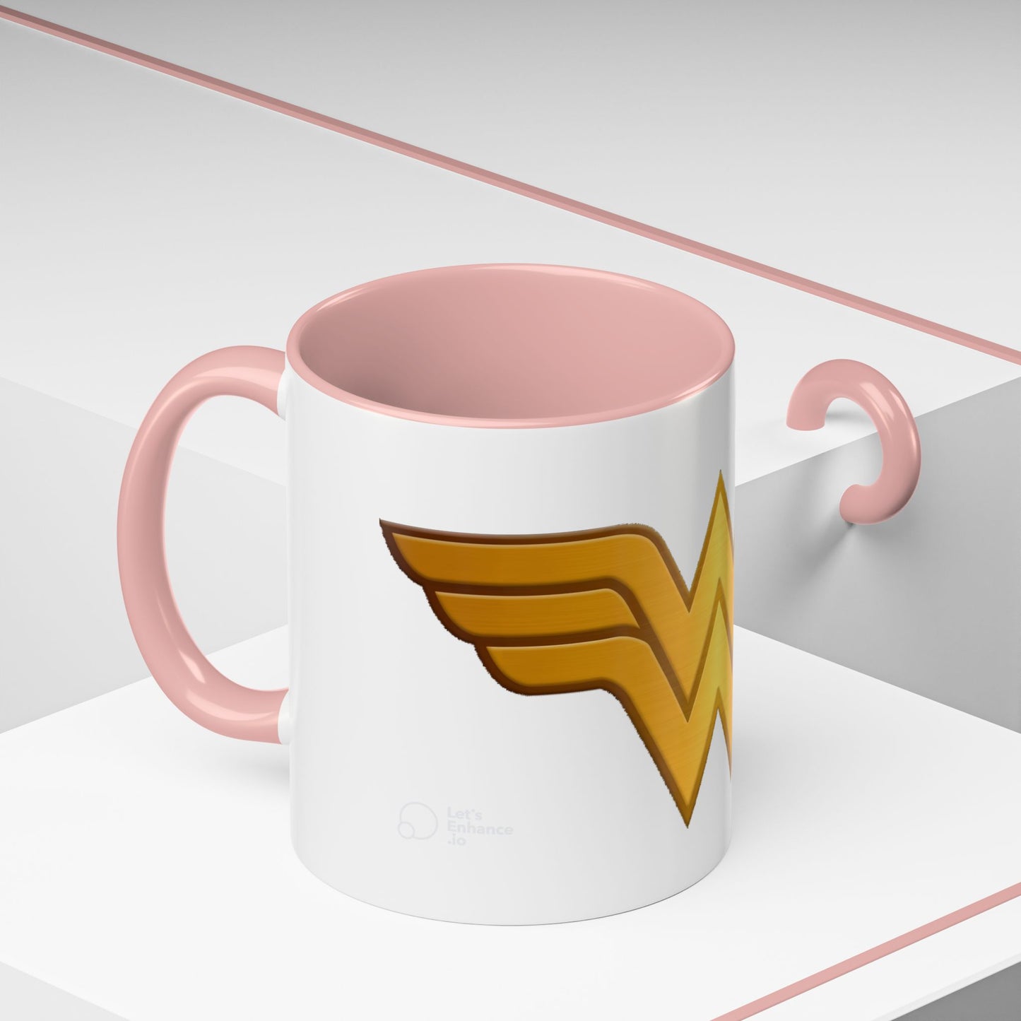 Wonder Woman Accent Coffee Mug - Perfect Gift for Superhero Fans, Tea Lovers, Birthday, Holiday, Home Office Decor, Collectible