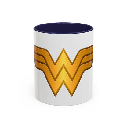 Wonder Woman Accent Coffee Mug - Perfect Gift for Superhero Fans, Tea Lovers, Birthday, Holiday, Home Office Decor, Collectible