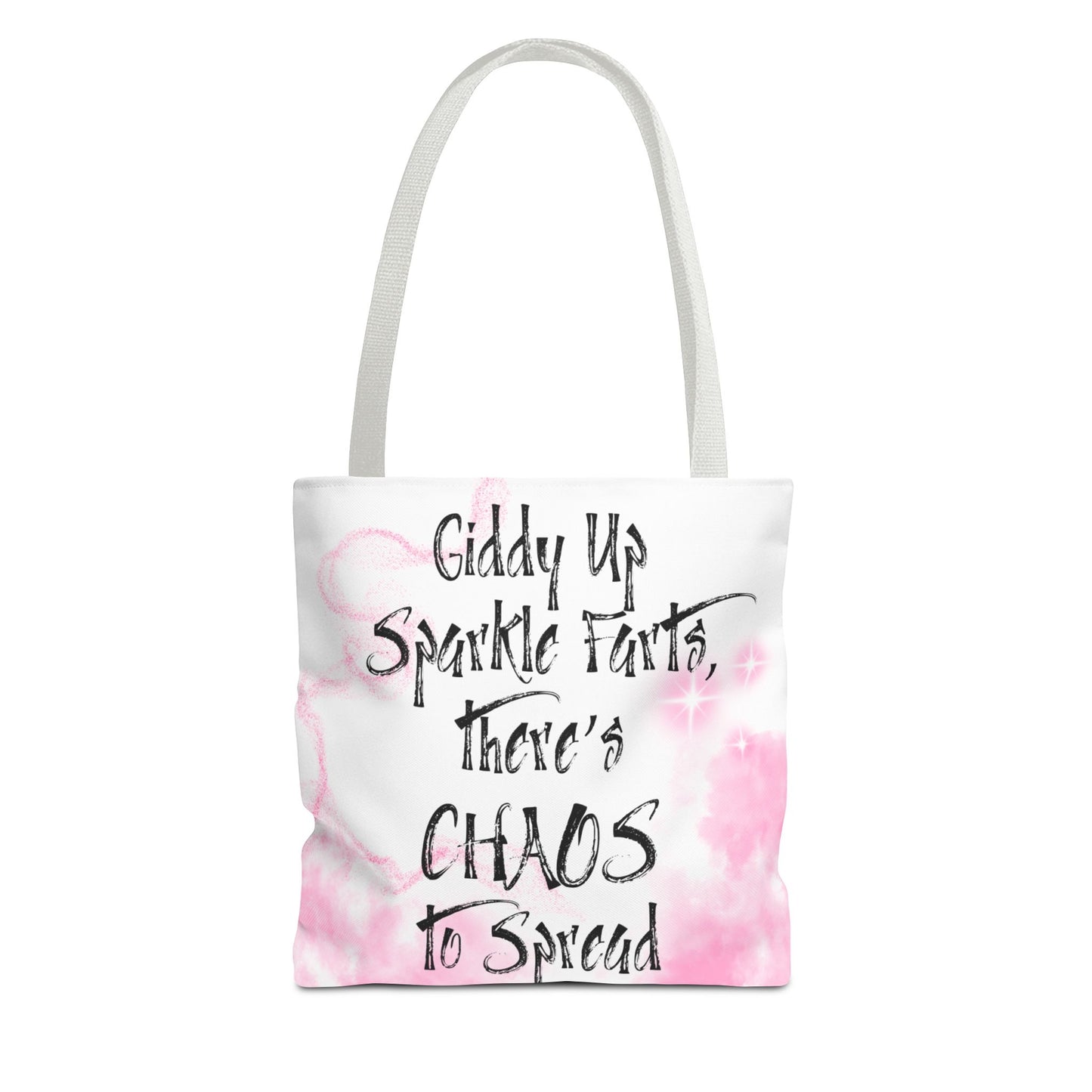 Giddy Up Sparkle Farts Tote Bag - Fun and Whimsical Shopping Bag, Great for Gifts, Parties, and Everyday Use, Perfect for Chaos Lovers