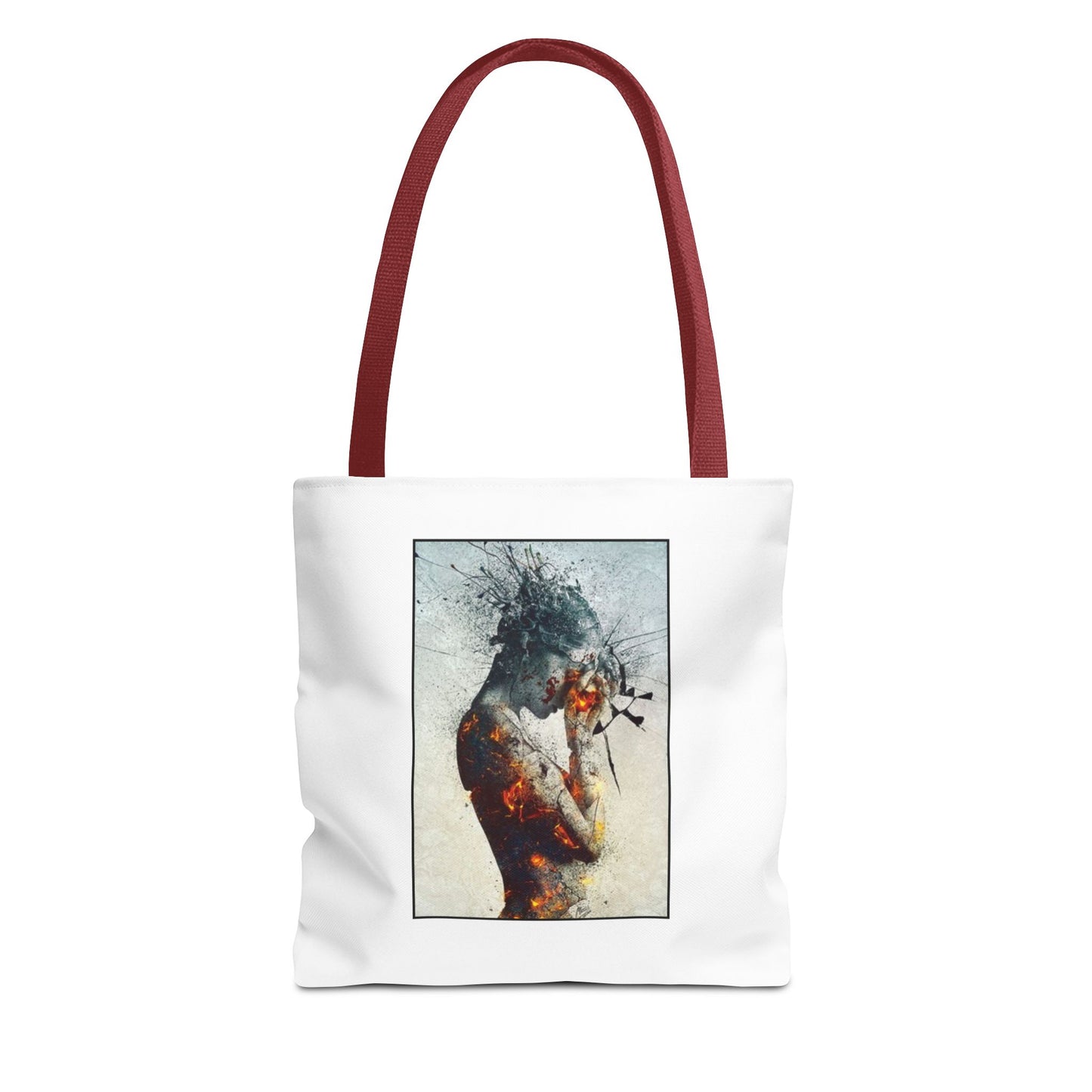 Introspective Artistic Tote Bag, Unique Carryall, Boho Chic Accessory, Gift for Her, Beach Bag, Everyday Essentials