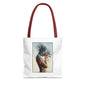 Introspective Artistic Tote Bag, Unique Carryall, Boho Chic Accessory, Gift for Her, Beach Bag, Everyday Essentials