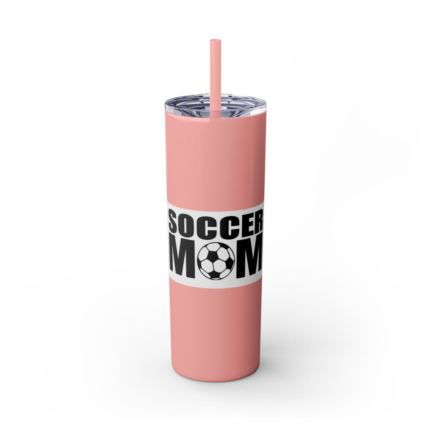 Soccer Mom Skinny Tumbler with Straw, 20oz | Ideal for Game Days, Sports Events, Gifts for Moms, Hydration on the Go