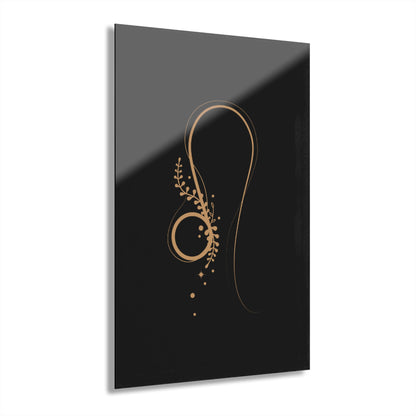 Leo Zodiac Elegant Acrylic Wall Art | Modern Home Decor | Perfect for Gifts, French Cleat Hanging