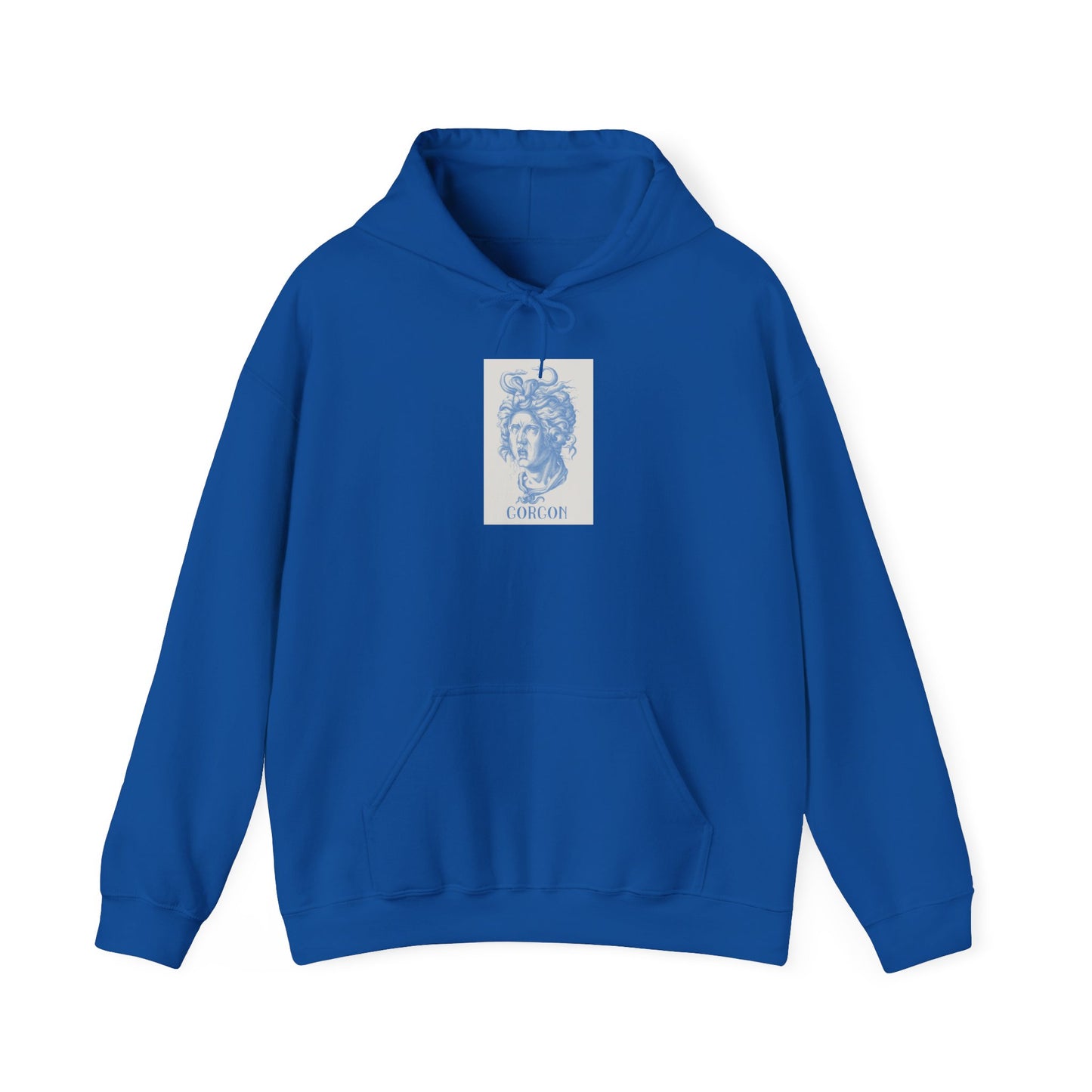 Gorgon Graphic Hoodie - Cozy Unisex Sweatshirt, Mythical Creature Apparel, Gift for Art Lovers, Unique Fashion Statement, Halloween Wear