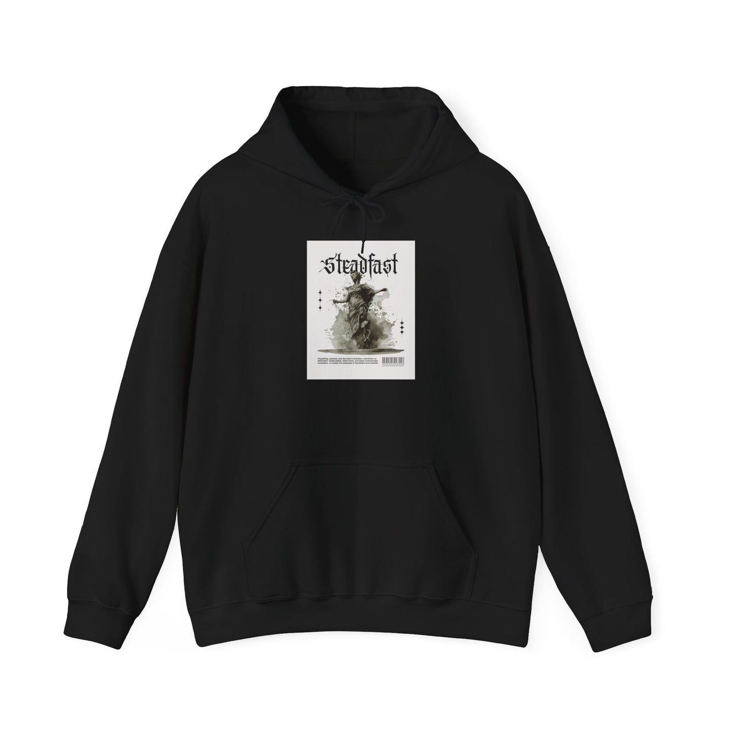 Steadfast Graphic Hoodie, Cozy Sweatshirt, Unisex Pullover, Essential Layer, Gift for Her or Him, Perfect for Fall