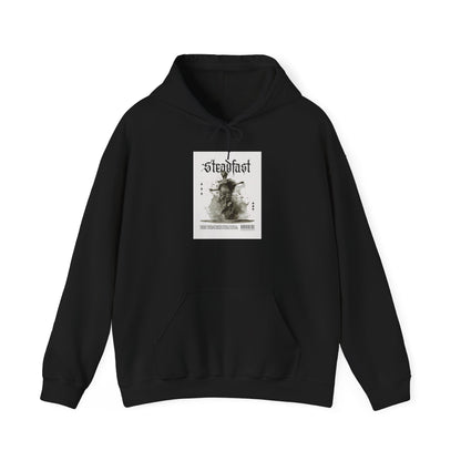 Steadfast Graphic Hoodie, Cozy Sweatshirt, Unisex Pullover, Essential Layer, Gift for Her or Him, Perfect for Fall