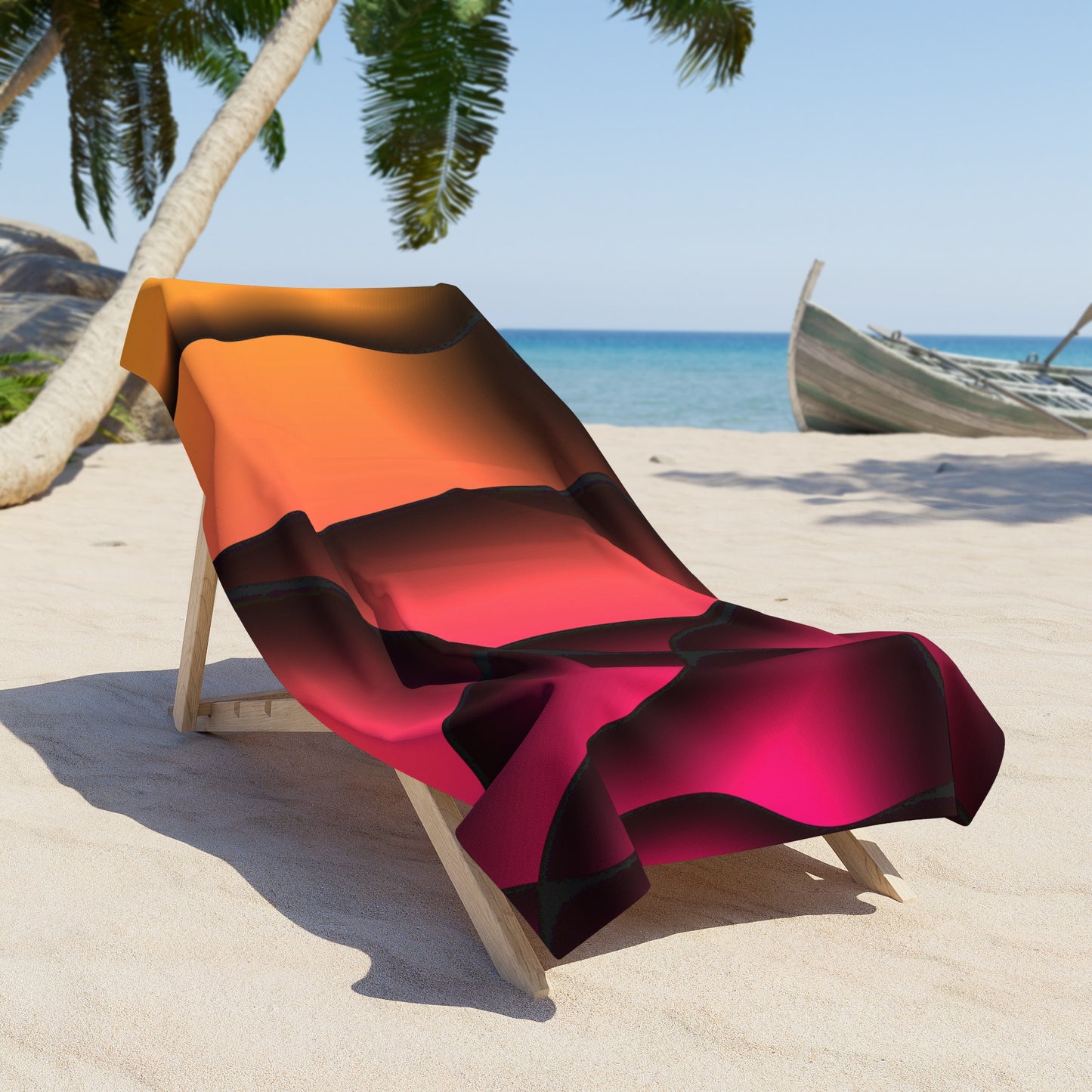 Vibrant Sunset Beach Towel - Perfect for Summer Days, Pool Parties, Beach Trips, Camping, Relaxation, Yoga
