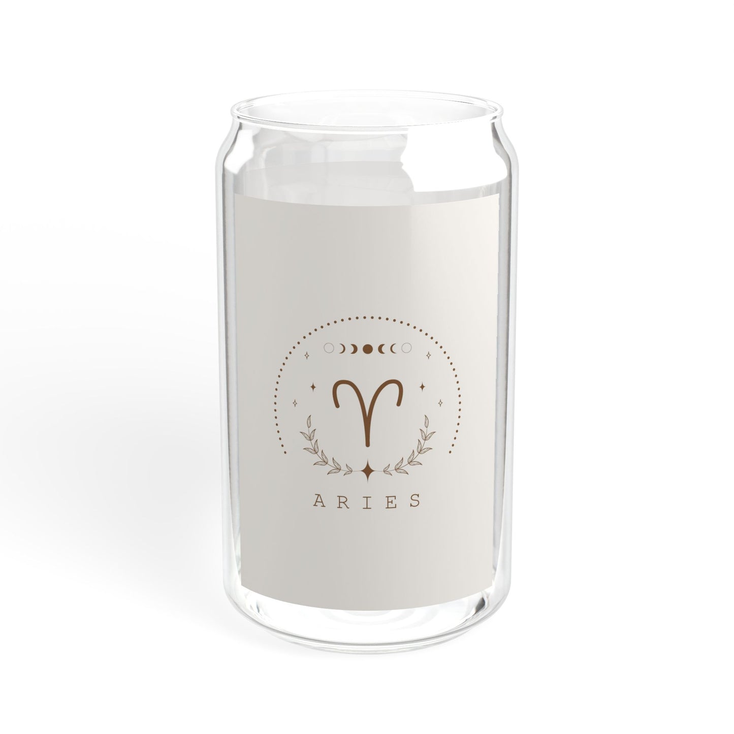Personalized Aries Sipper Glass, Zodiac Drinkware, Astrology Gift, Eco-Friendly Cup, 16 oz Water Glass, Birthday Present, Home Barware