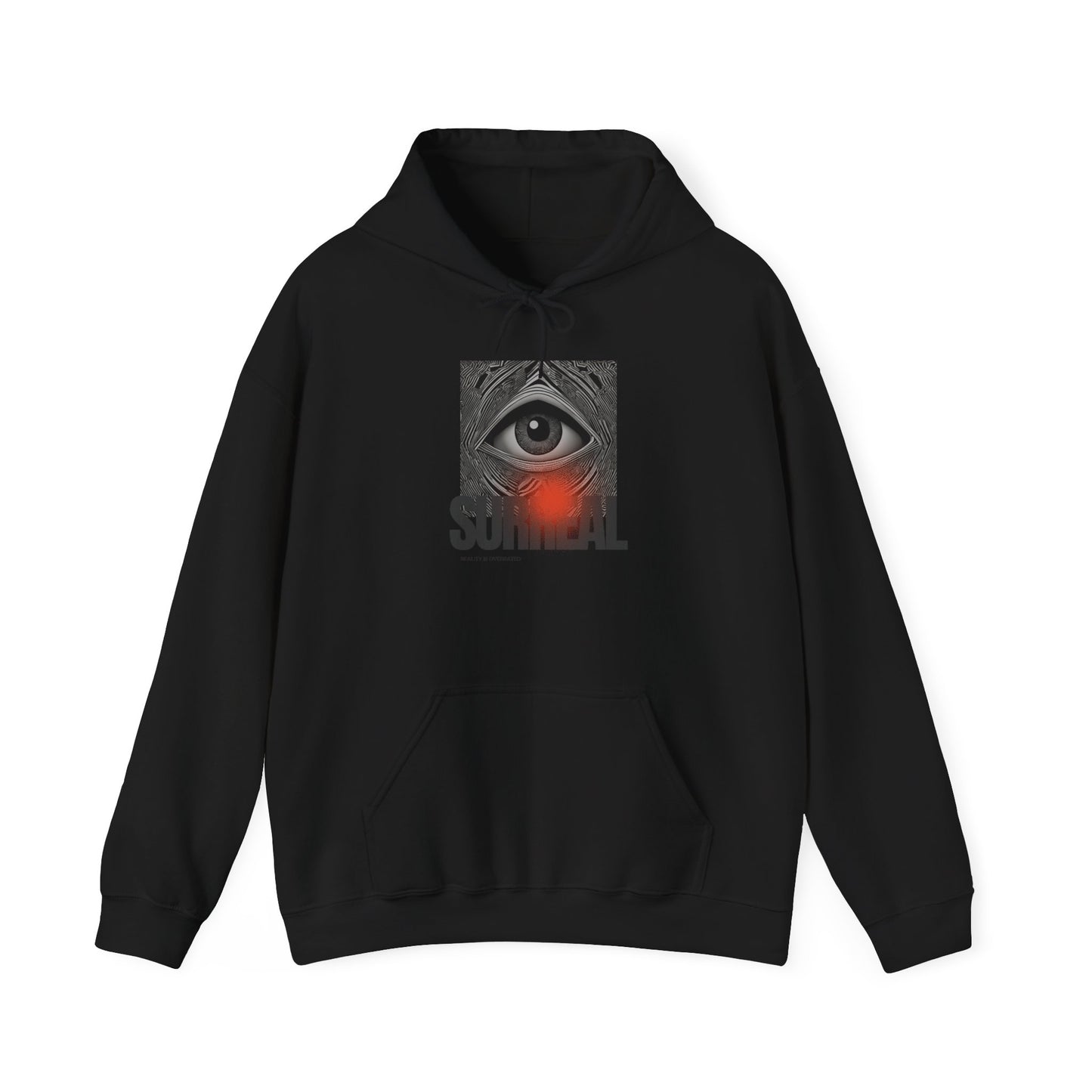 Surreal Eye Unisex Heavy Blend™ Hooded Sweatshirt, Cozy Hoodie for Art Lovers, Unique Gift for Creatives, Graphic Hooded Sweatshirt,