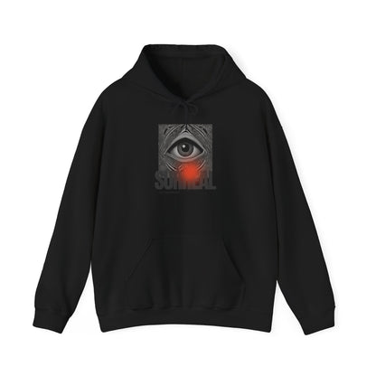 Surreal Eye Unisex Heavy Blend™ Hooded Sweatshirt, Cozy Hoodie for Art Lovers, Unique Gift for Creatives, Graphic Hooded Sweatshirt,