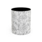 Floral Printed Coffee Mug, Stylish Drinkware for Home, Gift for Plant Lovers, Elegant Office Accessory, Mothers Day Present, Tea Cup