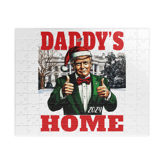 Trump - Daddy's Home 2024 - PUZZLE - Funny Christmas, Fun Family Activity, Holiday Gift, Collectible Memorabilia, Festive Entertainment