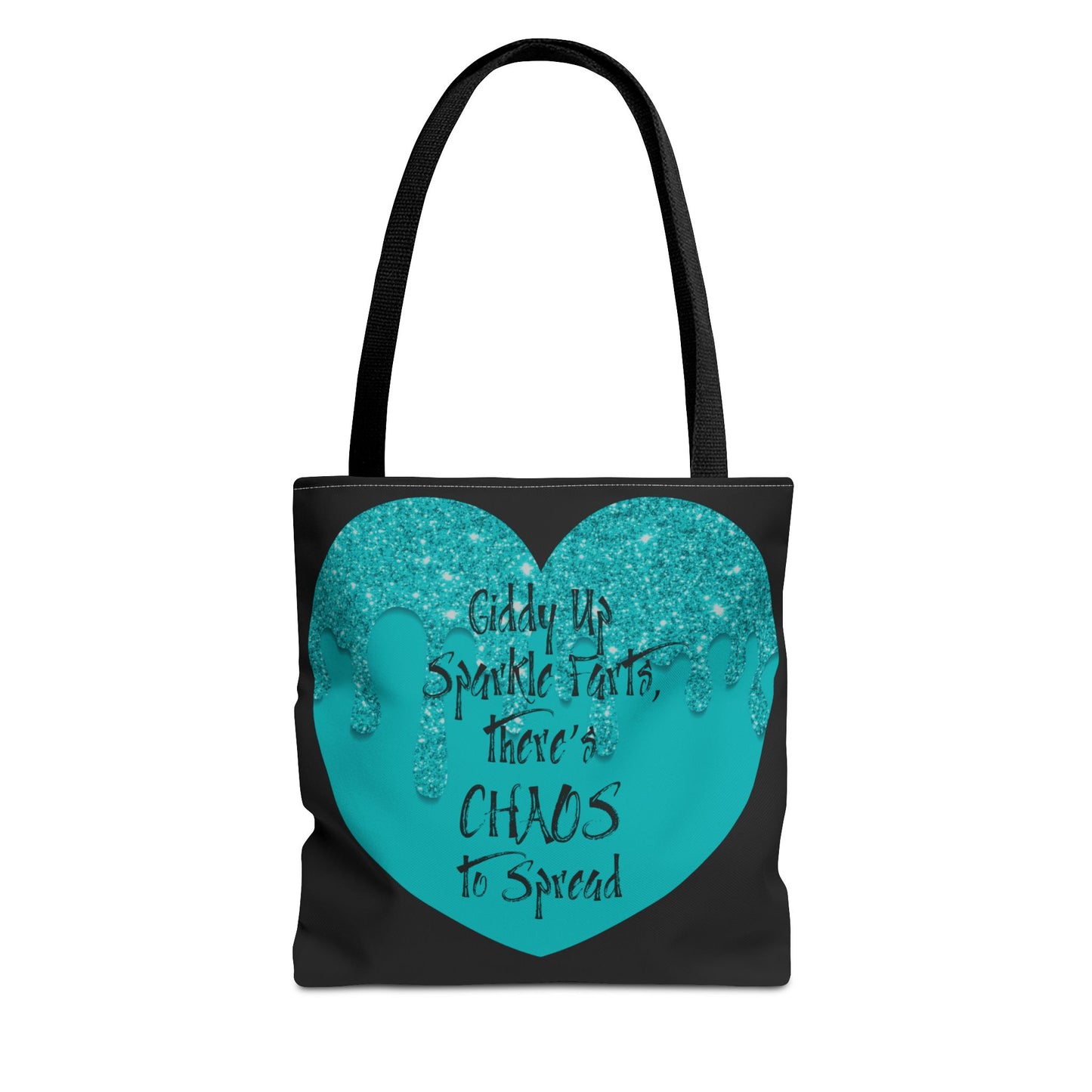 Sparkle Farts Heart Tote Bag - Giddy Up Sparkle Pants, Chaos to Spread, Perfect for Everyday Use, Gift for Her, Party Bag, Fashion Accessory