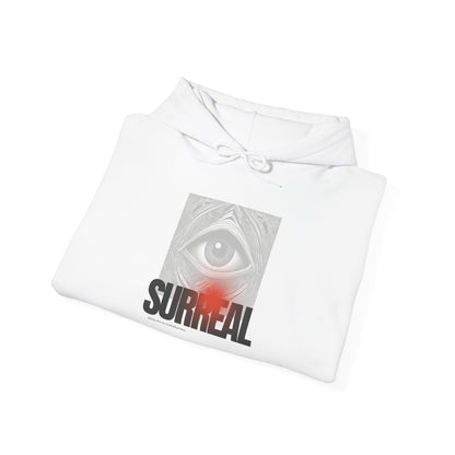 Surreal Eye Unisex Heavy Blend™ Hooded Sweatshirt, Cozy Hoodie for Art Lovers, Unique Gift for Creatives, Graphic Hooded Sweatshirt,