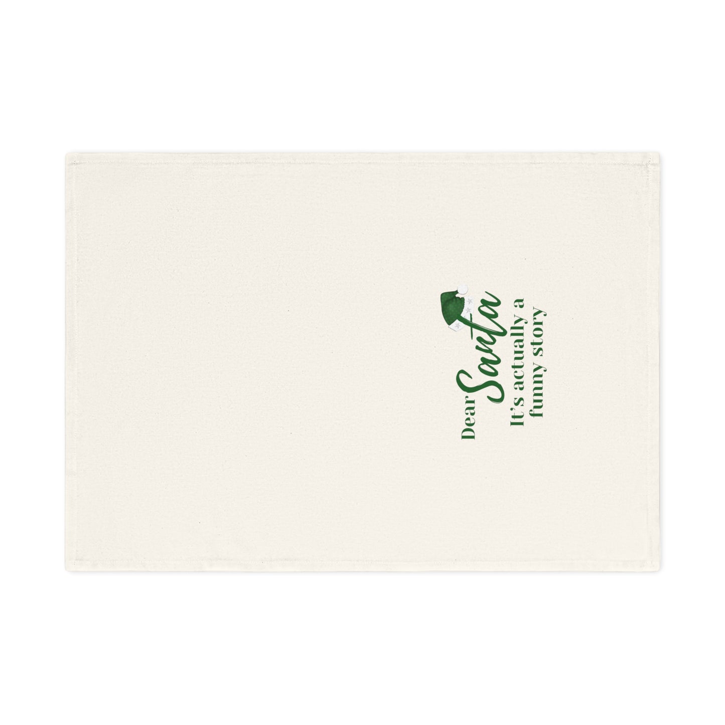 Festive Cotton Tea Towel - "Dear Santa, It's Actually a Funny Story" - Holiday Kitchen Decor, Gift for Home, Christmas Everyday Use, Gift