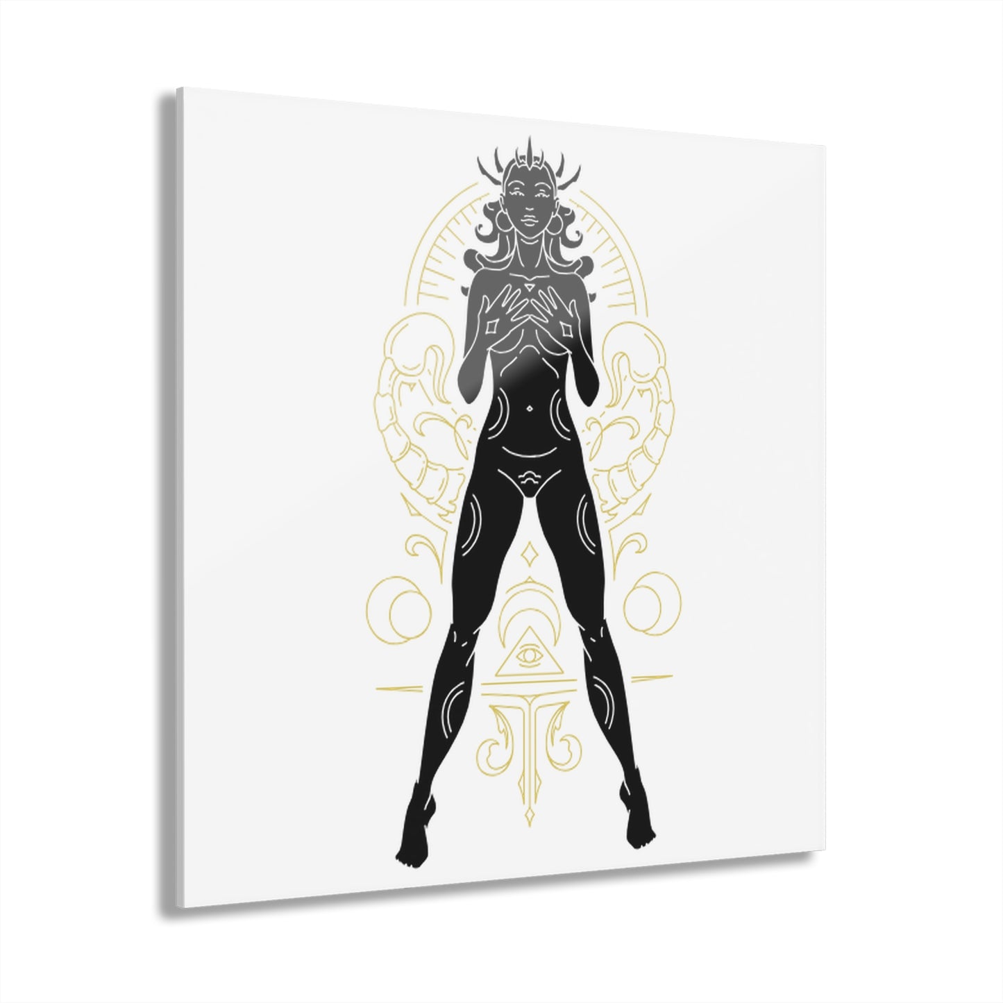 Scorpio Zodiac Devine Feminine Modern Acrylic Art Print, Wall Decor, Home Aesthetic, Unique Gift, Minimalist Art, French Cleat Hanging
